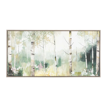 Birch and Bloom Framed Canvas by Natalie Taylor